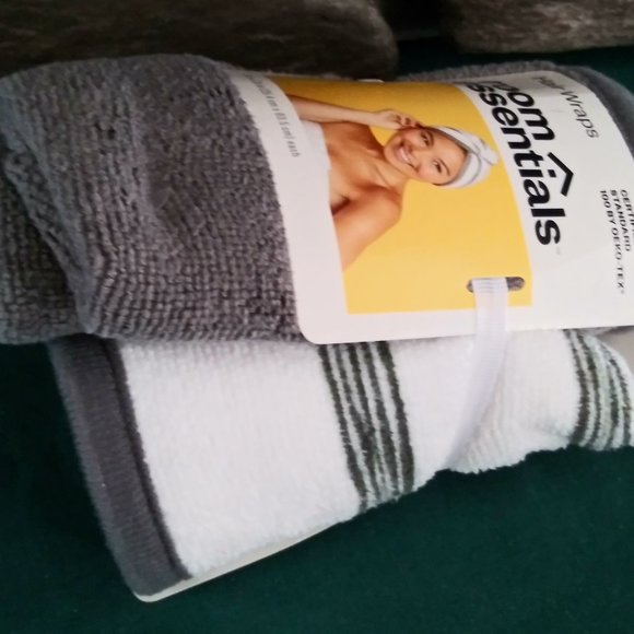 Room Essentials 2pk Bath Hair Wrap - Picture 9 of 10